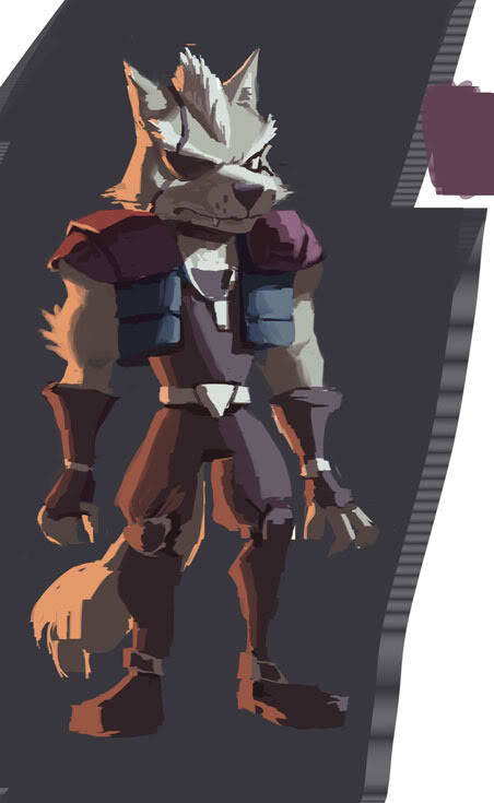 izzy-fo-sheezy:    A compilation of the work I did for the pirate wolf costume found in Project M. That last piece is some really old concept art I did unrelated to Project M and inspired the whole project itself.