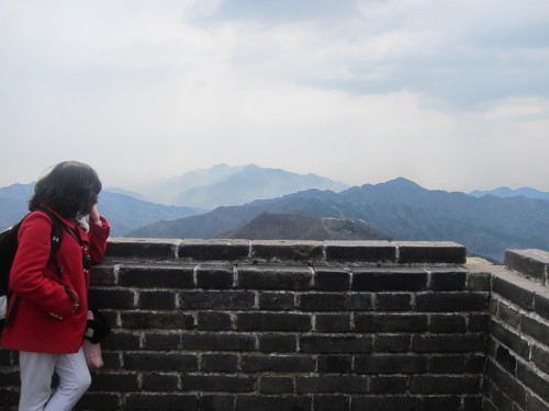 Another amazing view from the Great Wall! And me contemplating.