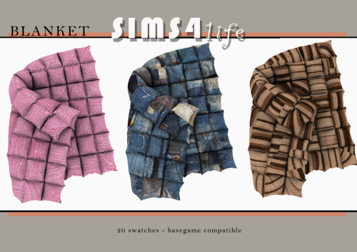 sims41ife: New mesh!! Oh gosh this blanket was a nightmae, always new poblems with it, but its final