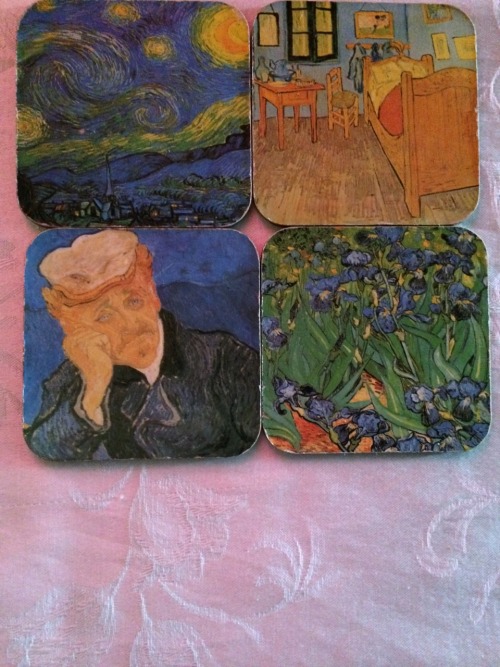 irlmiserable:some cool pics of flowers n my van gogh coasters