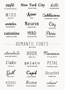 tearriffic:   (via 25 Romantic Fonts | a