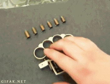 weaponslover:  Brass Knuckle Knife Gun from 1875 