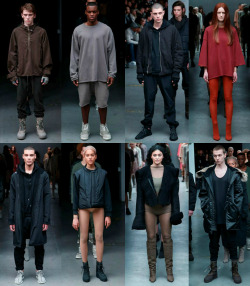 niggafuckurblog:  kuwkimye:Kanye West x Adidas Originals Fall 2015 Ready-to-Wear ‘Yeezy Season 1’  Post apocalypse looks