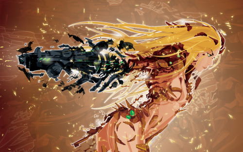 beefmackalack:  New wallpaper for the primary monitor. :D Delicious. Originally got it from somewhere on 4chan and dug it out of my huge wallpaper folder but here’s a source. Vector art by ChasingArtwork.