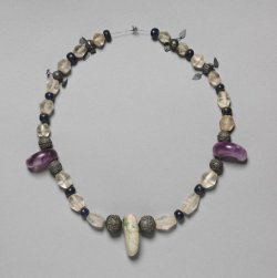 Ancientpeoples: Necklace (Jade, Amethyst, Gold, Rock Crystal)   Korea, 1St-2Nd Century,