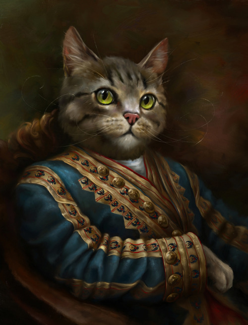 caterville:Regal Cats in Oil by: Eldar Zakirov