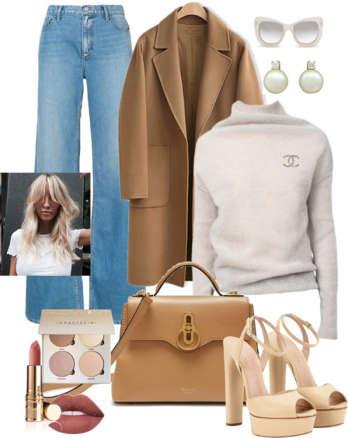 Creams & wheats. by sam-petit featuring letter jewelry
Rick Owens pink jumper, $255 / WithChic oversized coat, $59 / Oscar de la Renta jeans, $1,075 / Casadei shoes / Mulberry top handle handbag, $1,325 / Earring jewelry, $1,530 / Chanel letter...