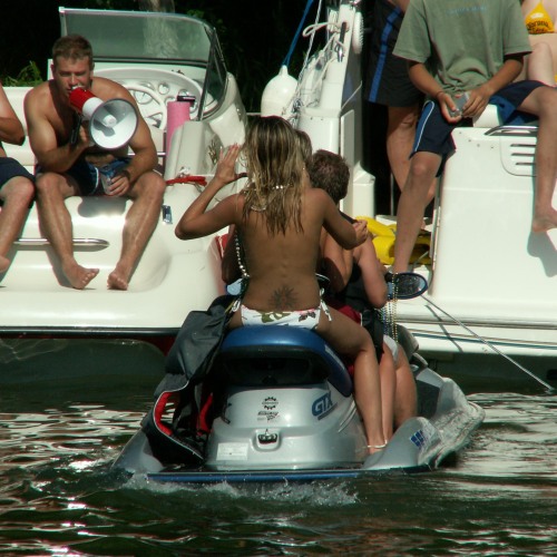 Party Cove Lake of the Ozarks - topless PWC