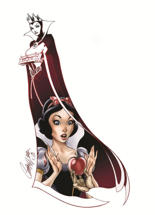 deviantart:  “Good vs. Evil” series by J-Scott-Campbell jokerharley2345:  J. Scott Campbell has once again OUT DONE himself with the coolest Disney Art I have seen!   