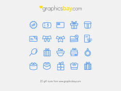 trendgraphy:  20 Gift Icons - Freebie by