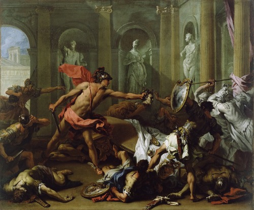 thisblueboy:Sebastiano Ricci (Belluno, Italy 1659-1734 Venice), Perseus Confronting Phineus with the