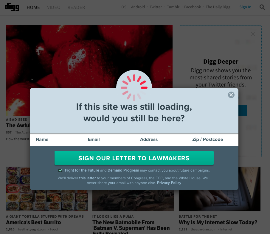 micdotcom:  Do not adjust your browser, major websites are “slowing down” to