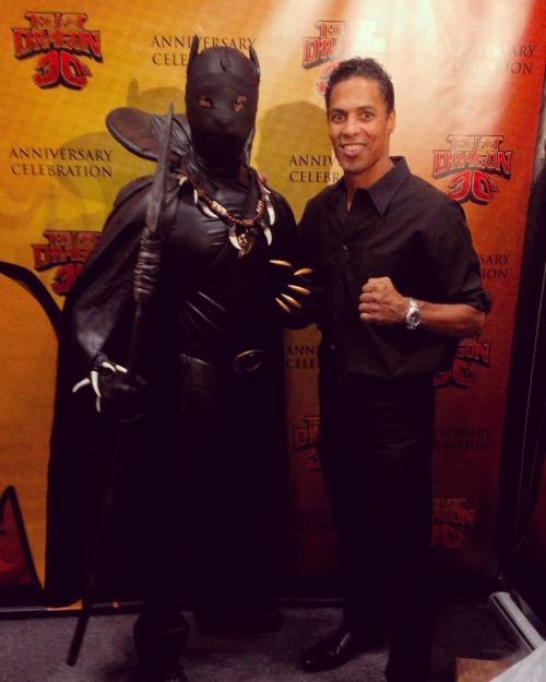 When Taimak met The Black Panthet #taimak #taimakguarriello #thelastdragon #Tchalla #theblackpanther