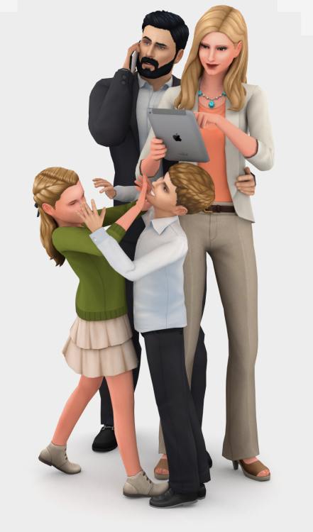 Sim Portraits: The Henderson FamilyThis is a family that’s survived through the ages (when I s