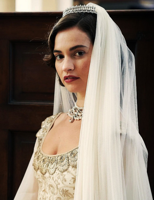 Lily James photographed for The Pursuit of Love (2021) 