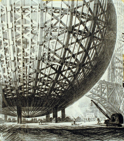 hideback:Hugh Ferriss (American, 1889-1962)World’s Fair of 1939