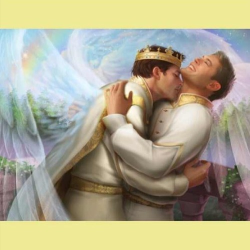 caesarspears3:  The sweet prince and his charming knight!☺😍👑💛💙💜💚❤