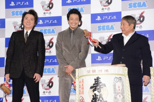 cris01-ogr: Oguri Shun at at Yakuza6 release event! ^____^ Along with the other protagonists of the 