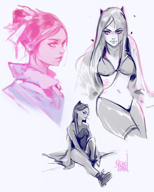 rossdraws:Some sketch ideas to turn into Personal illustrations :)