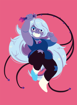 luckyblackcatxiii:  Amethyst actually started off as my least favorite gem (nothing wrong with her, I just liked the other two more) but since then I’ve really come to enjoy her just as equally as Garnet and Pearl. 