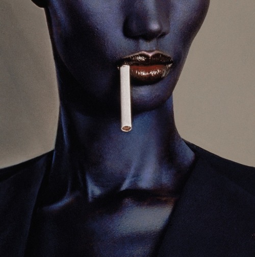 kradhe:Grace Jones by Jean Paul Goude, 1981. detail.