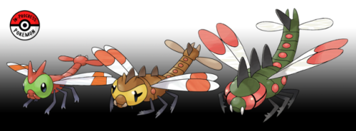 inprogresspokemon:#193.5 - Yanma are impressive fliers, whose powerful wings allow them a unique fly