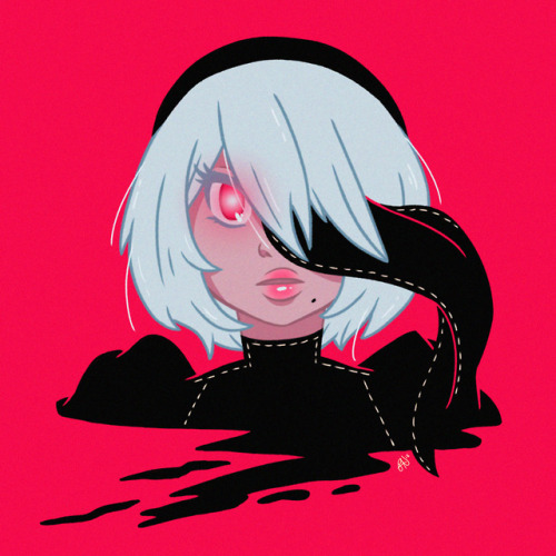 Super quick 2B chill out doodle.I don’t think this turned out quite the way I wanted it to but hey, 