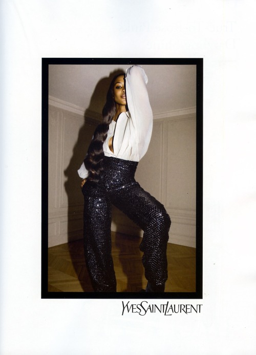 naomihitme:Naomi for Yves Saint Laurent Fall/Winter 2008 photographed by Inez van Lamsweerde & V