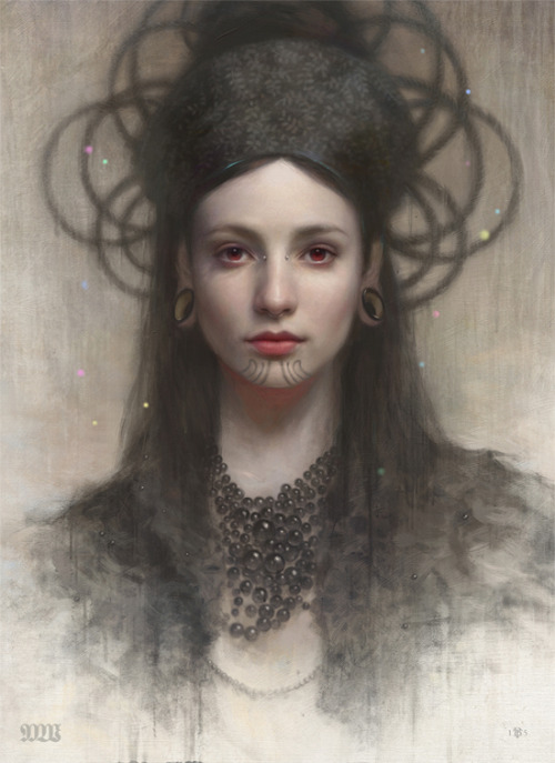 ‘Vermilion’-Personal portrait piece, now available from the mostlywanted shop as a 12x16″ print on h
