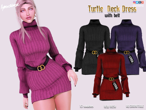 Turtle Neck DressD o w n l o a d @ s i m s d o m ✨New MeshAll Lod’sTeen to Elder10 SwatchesCus