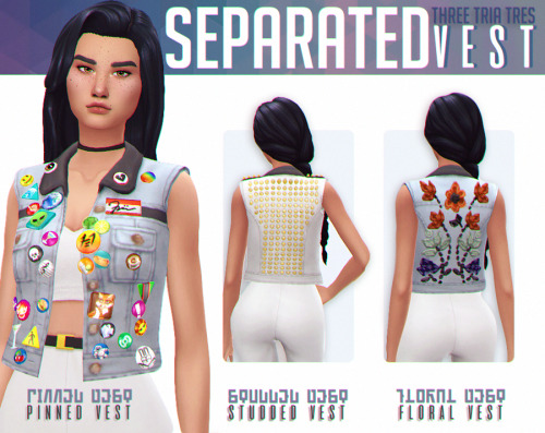 viiavi: SEPARATED T³ VESTS: ACCESSORY VESTS One thousand years later, I finally made good on the pro