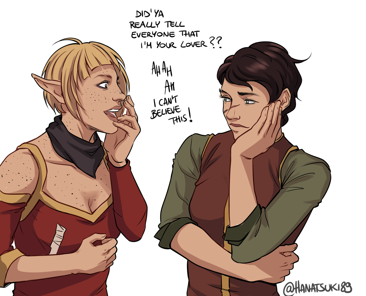 hanatsuki89: So, I got into Dragon Age: Inquisition and drawing my Inqy with Sera