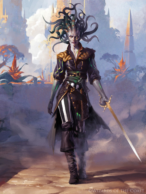 theamazingdigitalart: Vraska, Scheming Gorgon - Magic the Gathering by Greg Rutkowski The Art of Mag