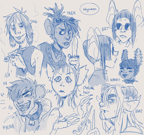A few characters from my story. Some of them are very minor and some have a bigger role. These are j