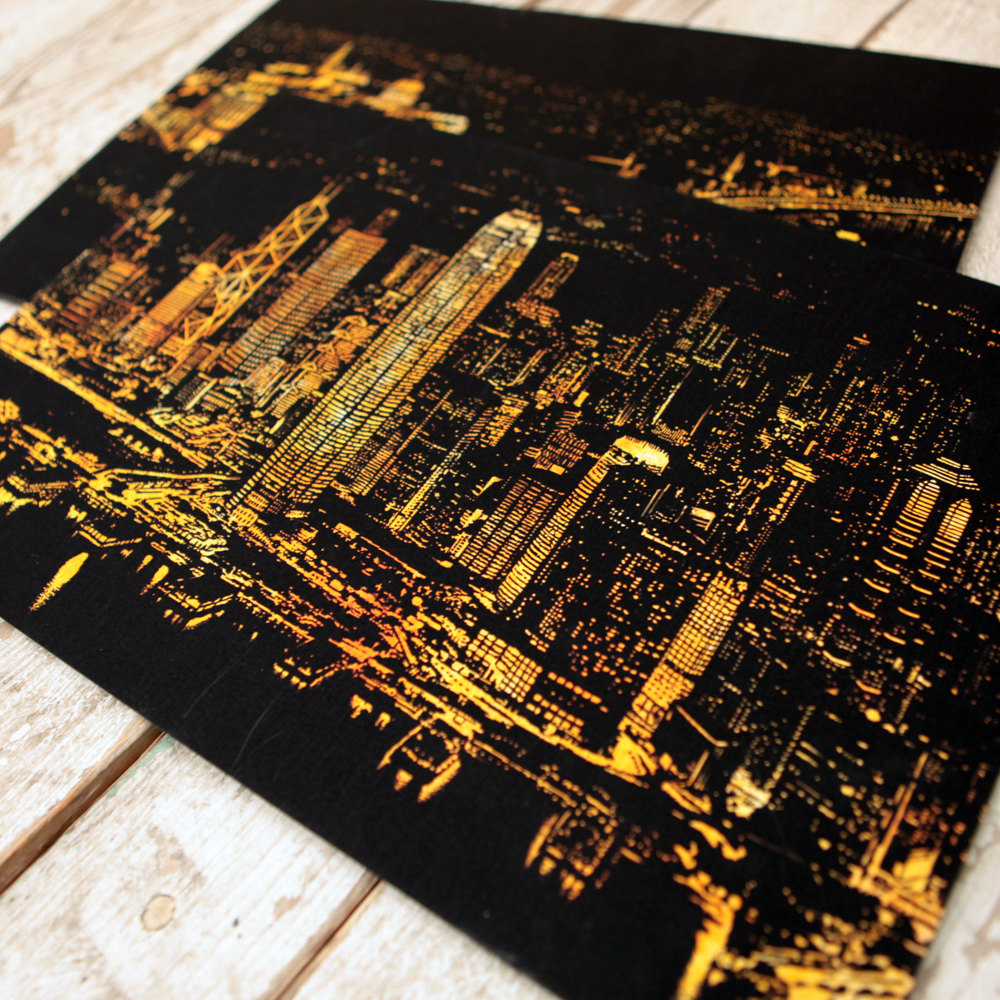 culturenlifestyle:New DIY Cityscape Scratch Art by Lago Design Seoul-based studio