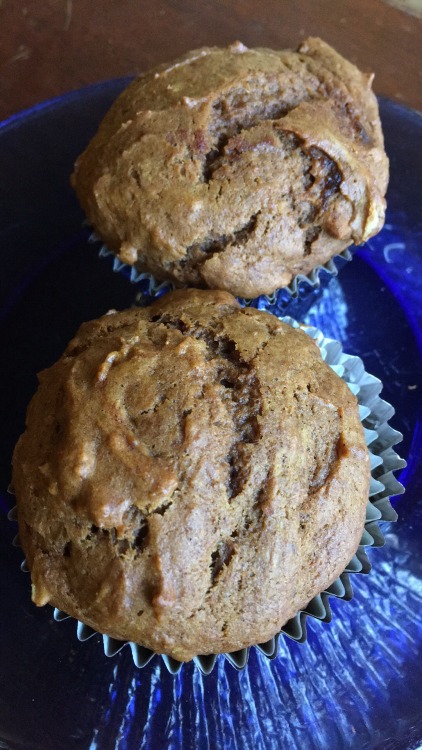 Pumpkin Gingerbread Muffins *modified from ohsheglows.com**no dairy, no eggs, yet super fluffy and m