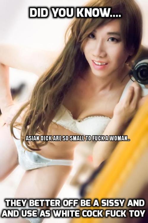 mimi-chen: did you know, asian cock are so small for to fuck a woman, they better off a be a sissy a