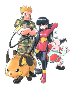 hdddsdjcksjdnkjs88888883333-dea:  ✦ Pokémon Adventures | Lt. Surge &amp; Sabrina  I&hellip;ship this? Yes. Yes I do, strangely. 