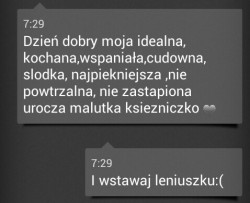 Chciałabym by mnie tak budził ktoś. :(