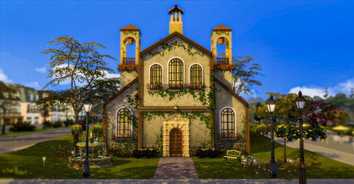 Soo, I made a Catholic Church for my mexican sims, I love colonial style Church CC stuff is from Pan