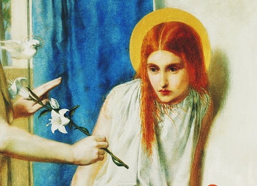 Ecce Ancilla Domini (detail), Dante Gabriel Rossetti.