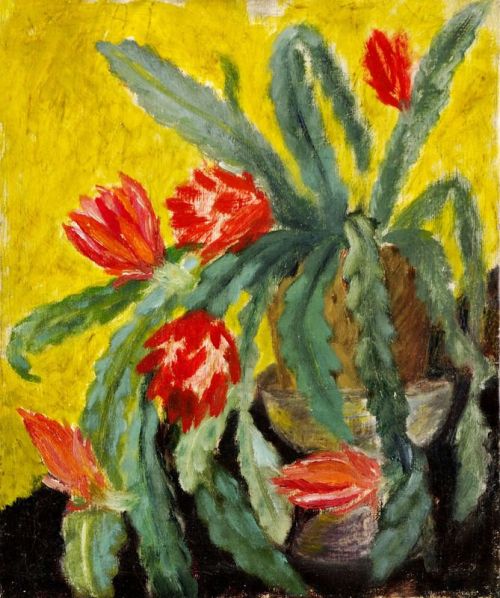 cactus-in-art:Alexej von Jawlensky (Russian, active in Germany, 1864 – 1941)A blooming cactus