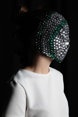 uniglosedandadphoto:Above: Another first year image this time by Molly Edge. “My inspiration for this image came from the fashion house Maison Martin Margiela and the masks that they made. I made this mask myself and used my friend Jasmine to model