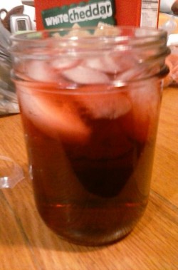 Drinking tonight (spiced rum and Cheerwine)