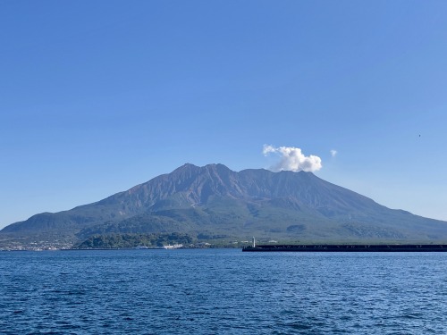 「熊本～鹿児島」今回も3泊4日のわりと過酷な九州出張とはいえ2度目で初めて桜島が拝めたり衝撃的なシンプル塩ラーメンに出会えたり収穫はそれなりにあった仕事のほうでも収穫がありますようにと祈りつつ帰りの飛