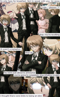 kirschteinne:  my internet was down so i made a togami collage background 