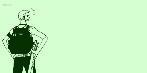 enelru:  One Piece 30 Day Challenge  Day 12: favorite running joke or gag  Zoro’s