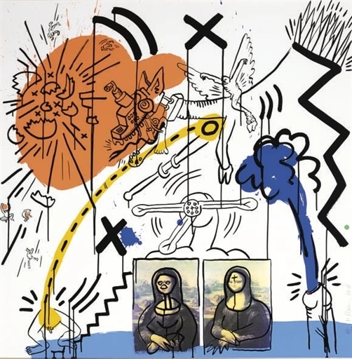 emeticanemesi:Keith Haring (American, 1958-1990), Apocalypse: one plate (1988), screenprint