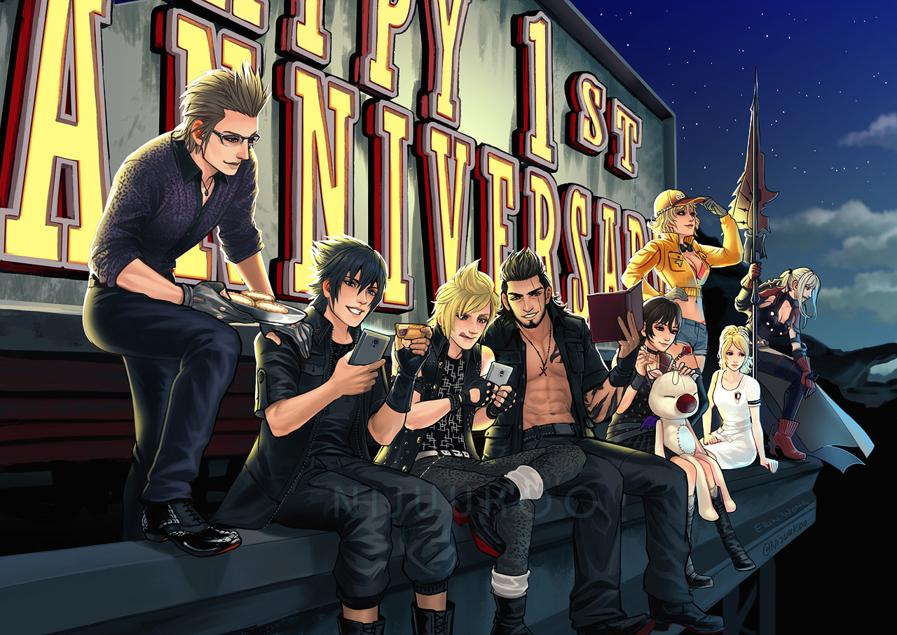 nijuukoo: Drawn to celebrate the first anniversary of FFXV &lt;3 I can’t believe
