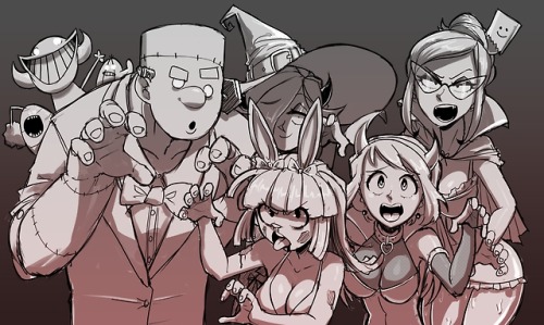 A bunch of Halloweenish fools that have come to show their thanks.Wanted to say thank you to you all